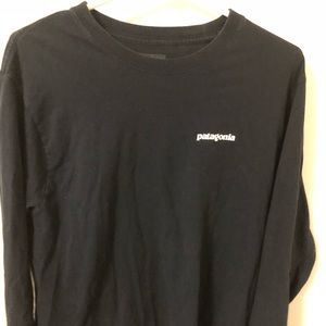 navy blue patagonia long sleeve
